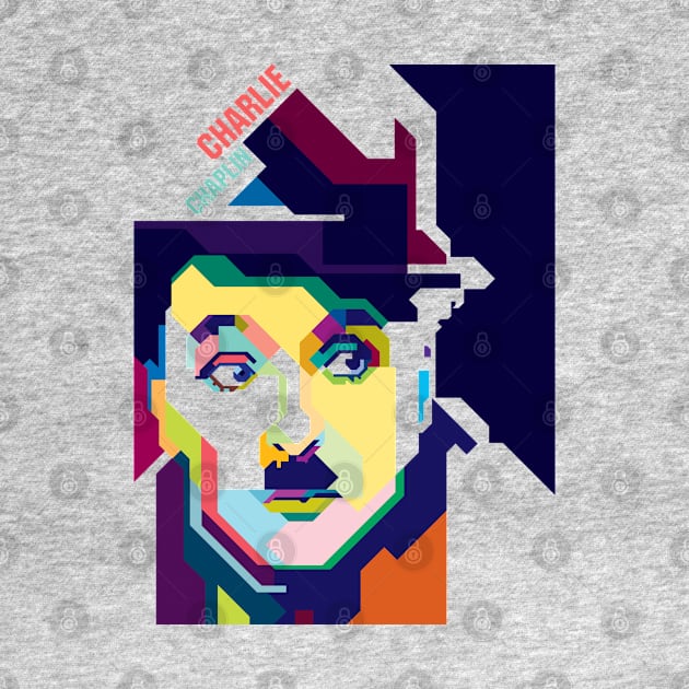 Charlie Chaplin in pop Art WPAP by Mulyadi Walet